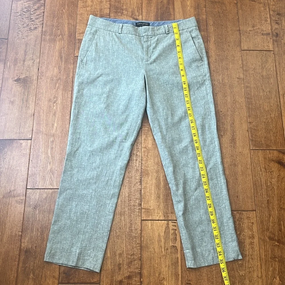 Banana Republic Avery Dress Panrs Mid-Rise Ankle Green Gray Size 2